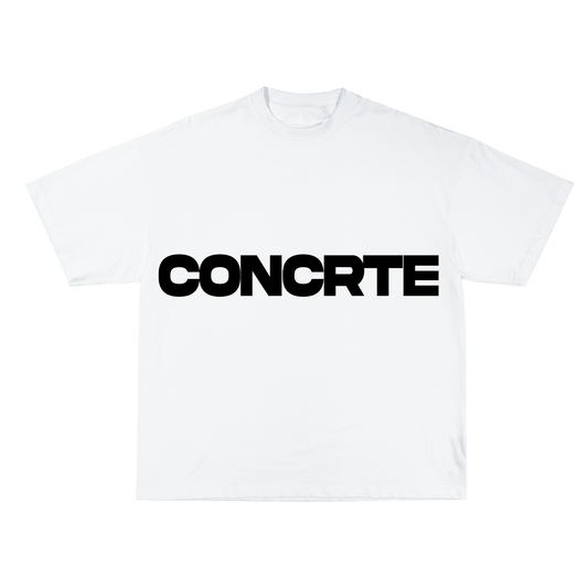 WHITE TEE CONCRTE LOGO